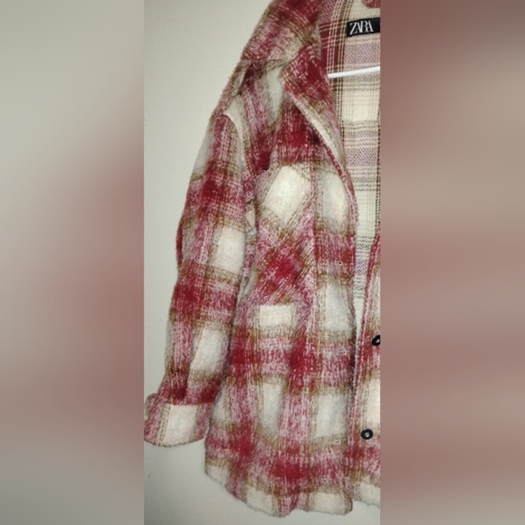 Plaid red shacket by zara size XS - Picture 4 of 13